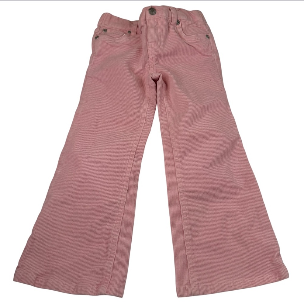 Ralph Lauren Corduroy Pants Girl Size 5 Pink Cotton Preppy Elastic Waste Casual